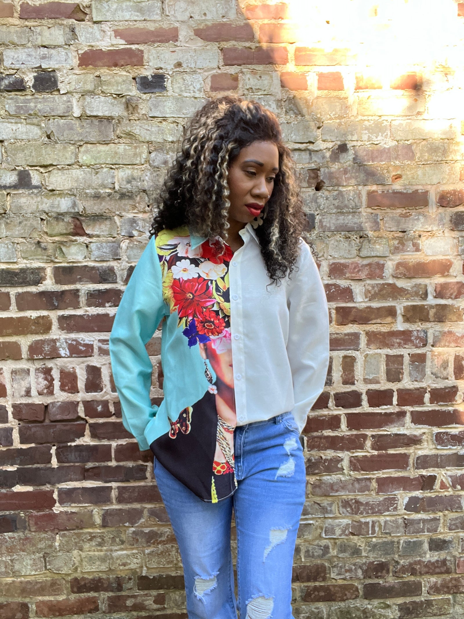 Frida & Flor Button Up Blouse