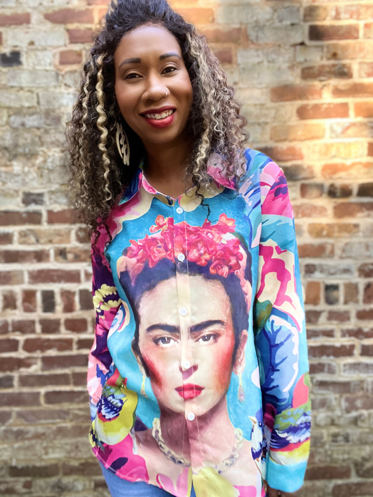 Frida in the Garden Button-up Blouse