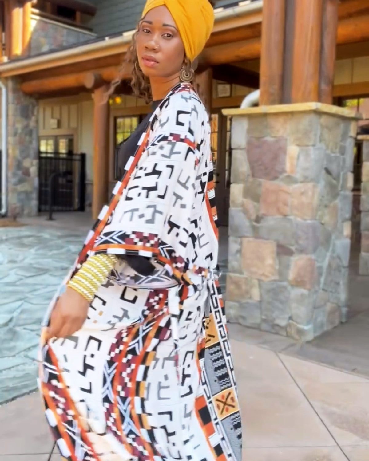 The Wanderer Printed Belted Kimono