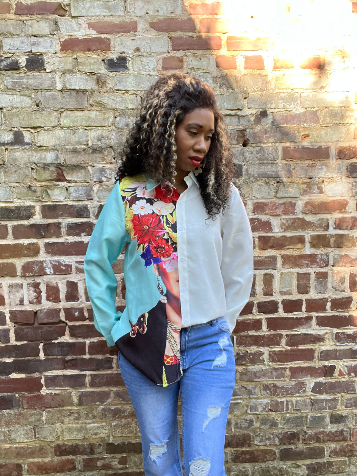Frida & Flor Button Up Blouse