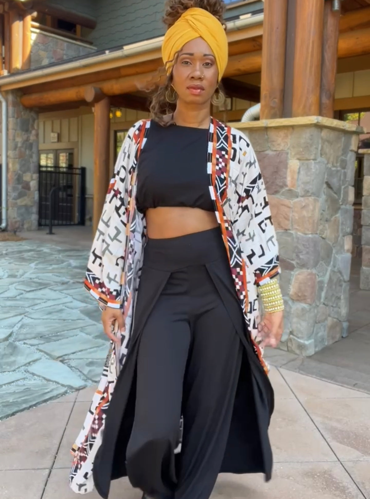 The Wanderer Printed Belted Kimono