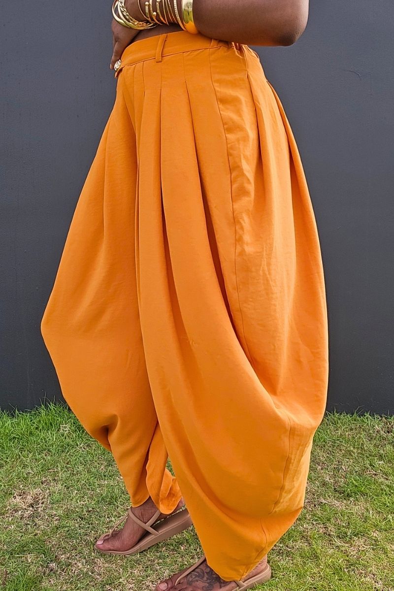 Jasmine High-Waisted Pleated Patiala Pants