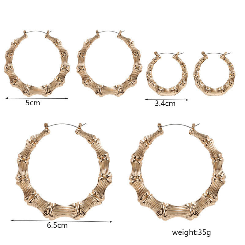 Bamboo Style Earring Trio