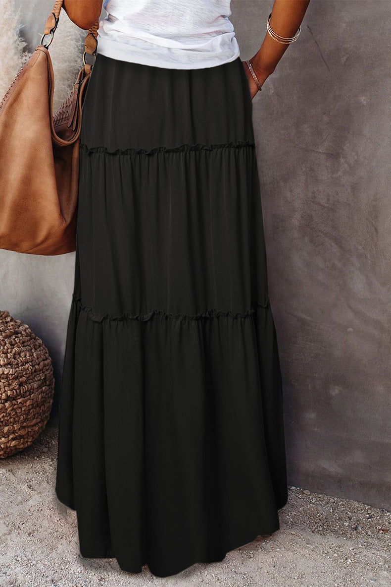 Earthy Essentials Tiered Maxi Skirt