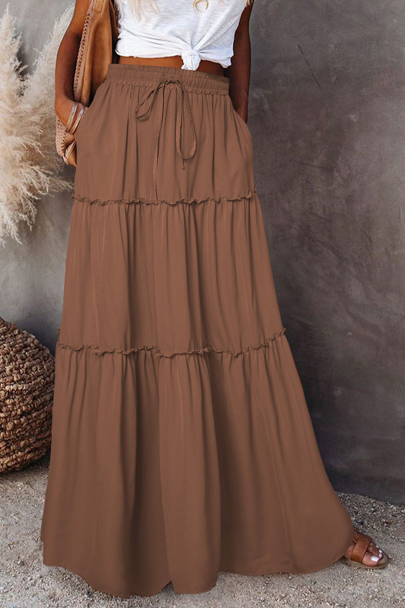 Earthy Essentials Tiered Maxi Skirt