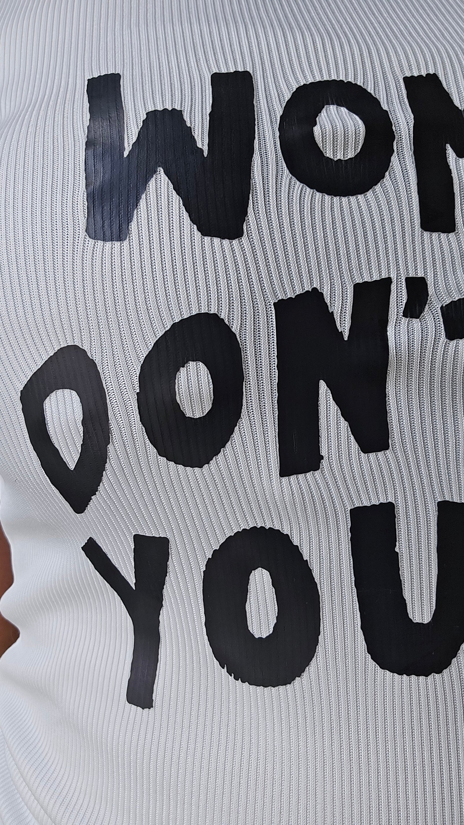 WOMEN DON'T OWE YOU SHIT Ribbed Tank Top