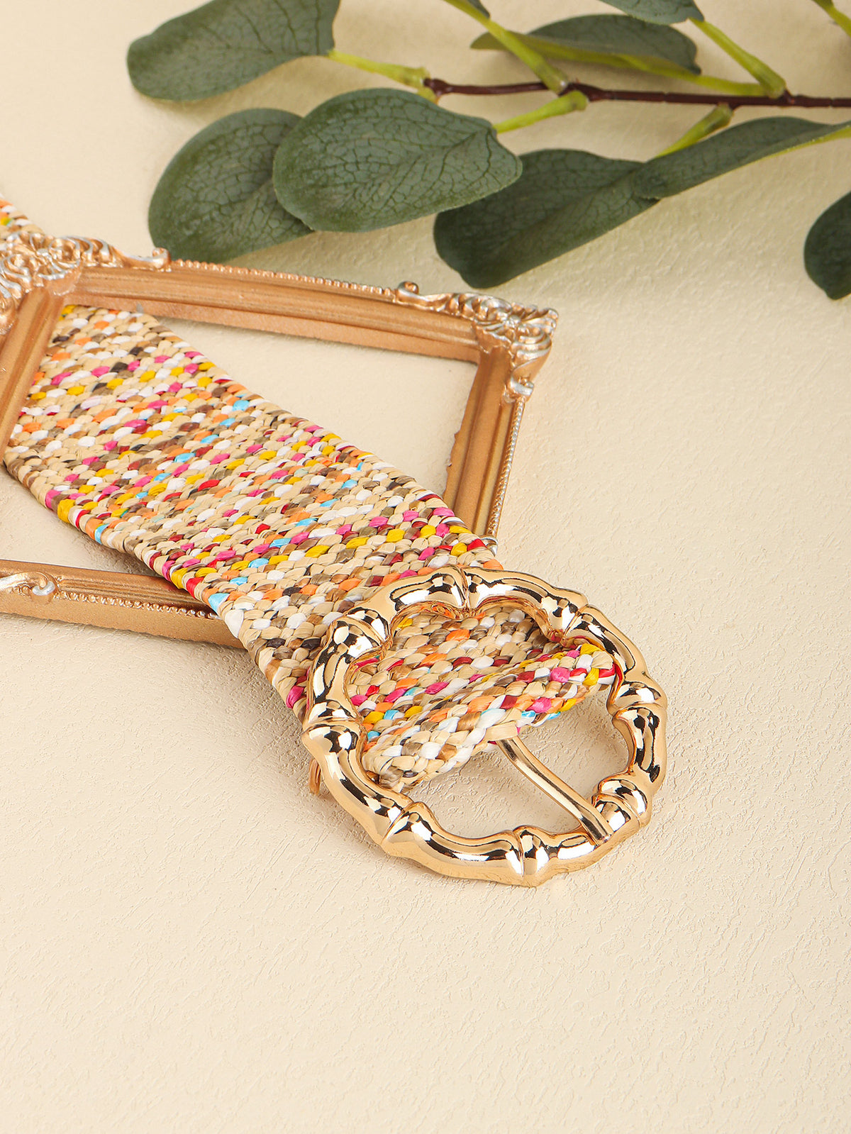 Multicolored Wide Boho Belt