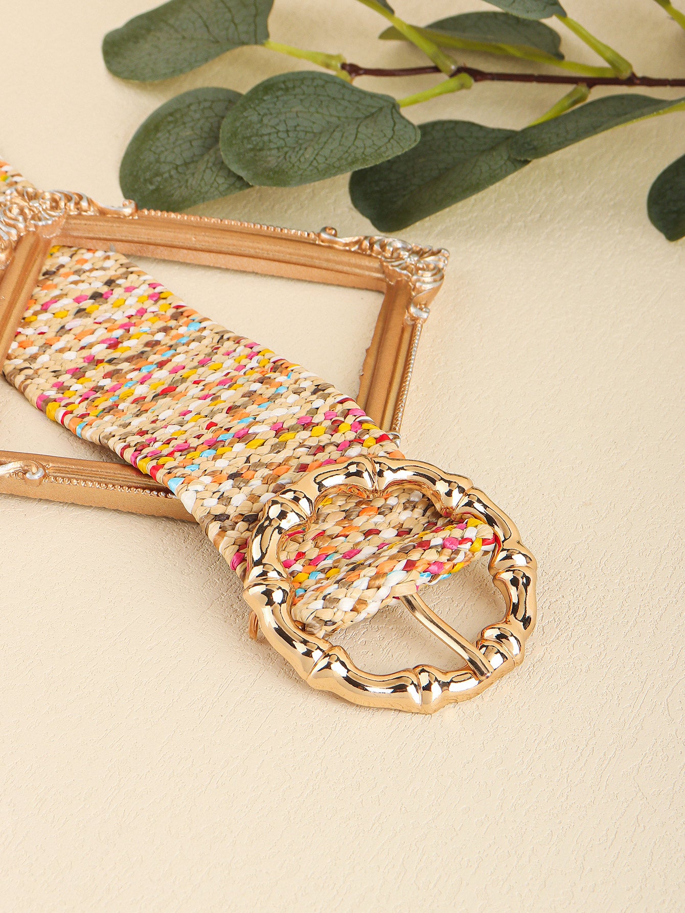 Multicolored Wide Boho Belt