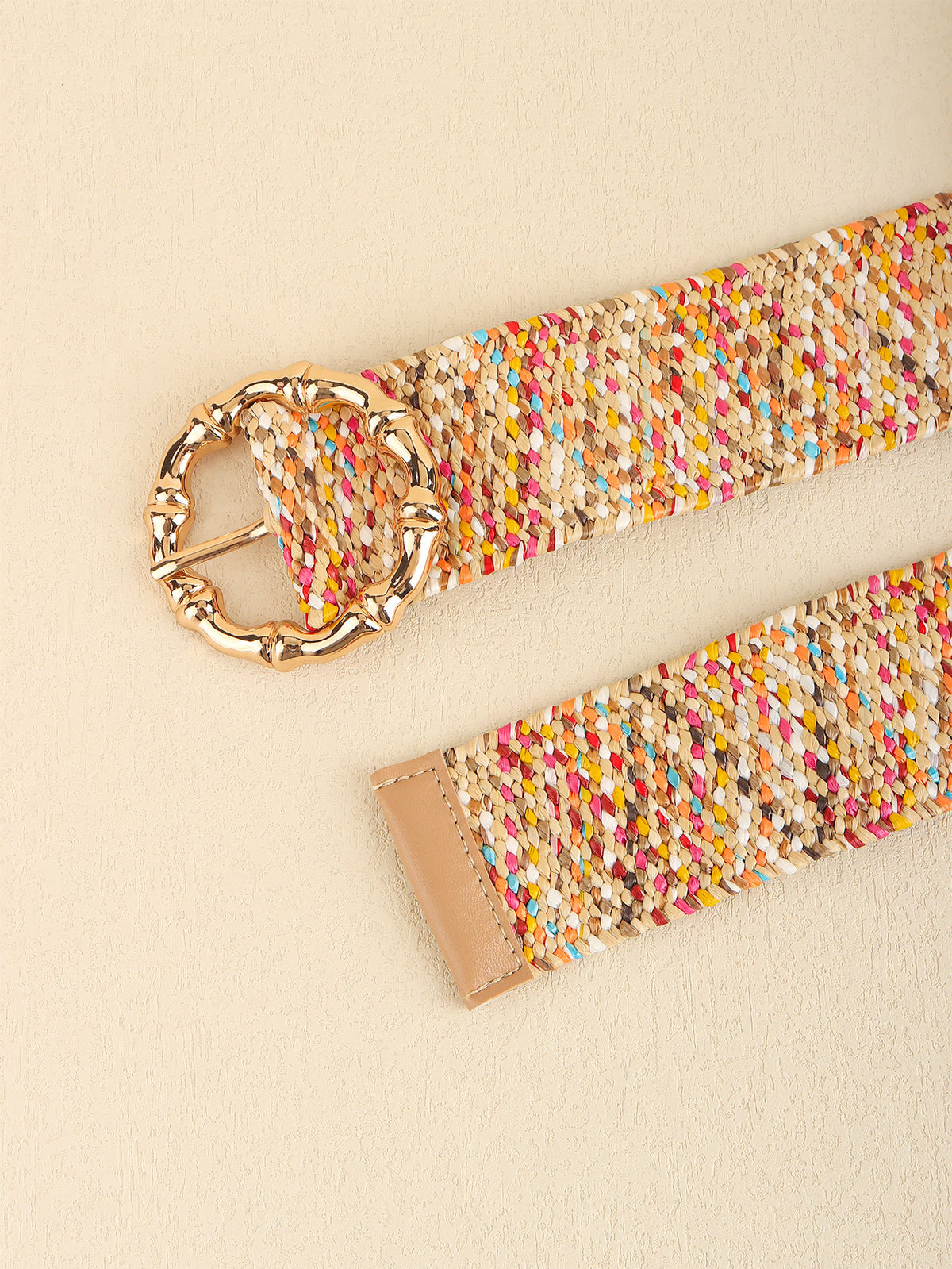 Multicolored Wide Boho Belt