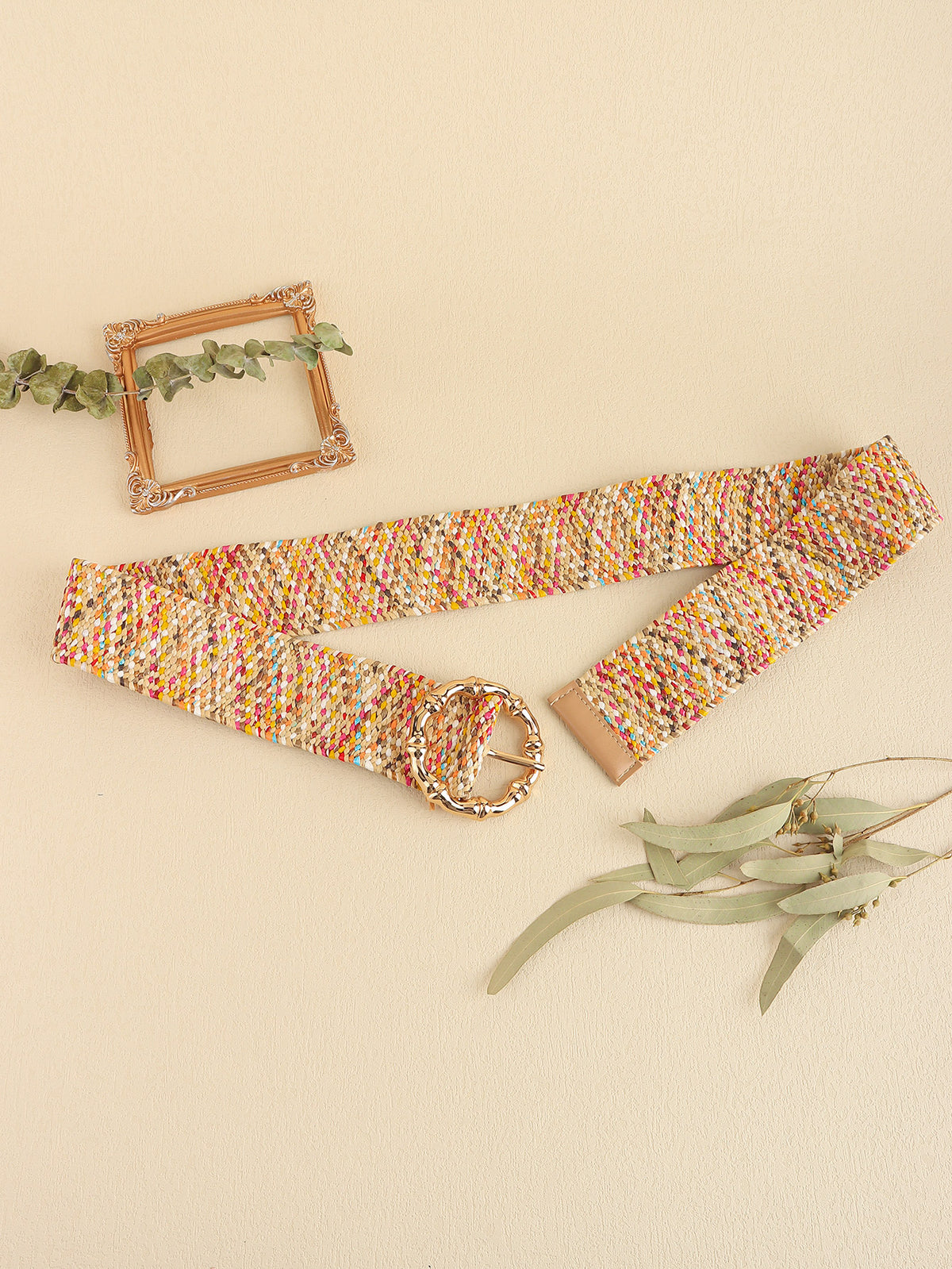 Multicolored Wide Boho Belt