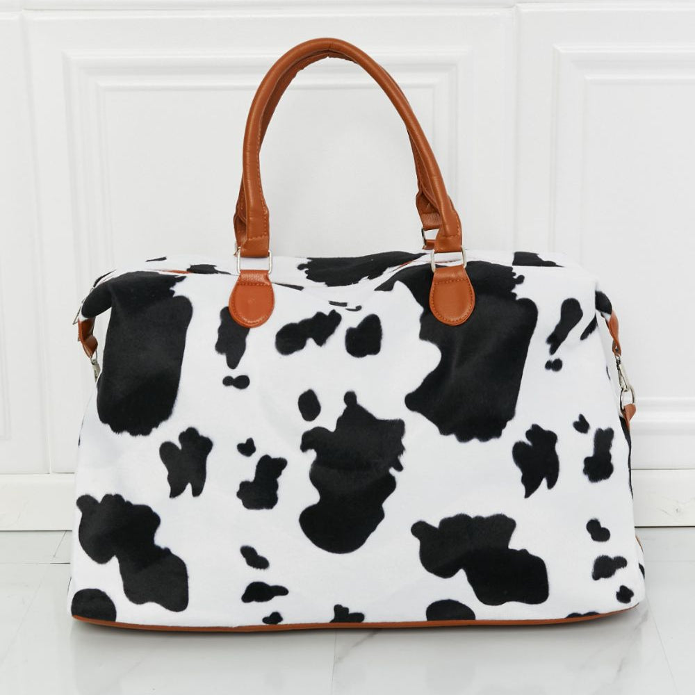 Animal Print Plush Weekender Bag